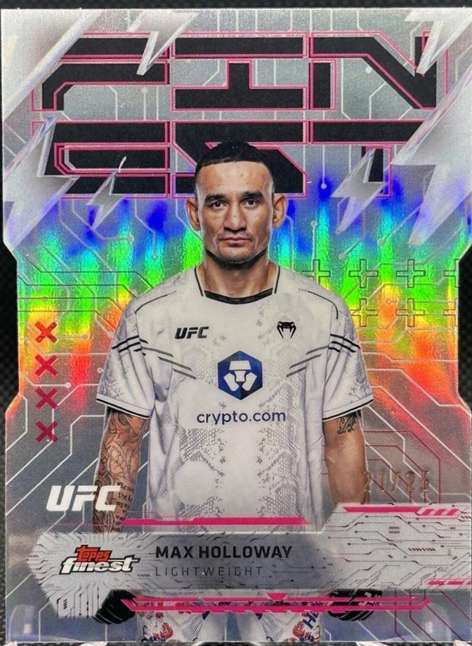 Max Holloway 2025 Topps Finest UFC Base Rare #206 Refractor