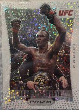 Israel Adesanya 2022 Panini Prizm UFC Prizm Flashback #3 White Sparkle
