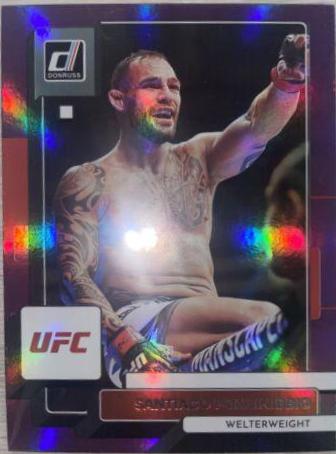Santiago Ponzinibbio 2023 Panini Donruss UFC Base #39 Purple Flood