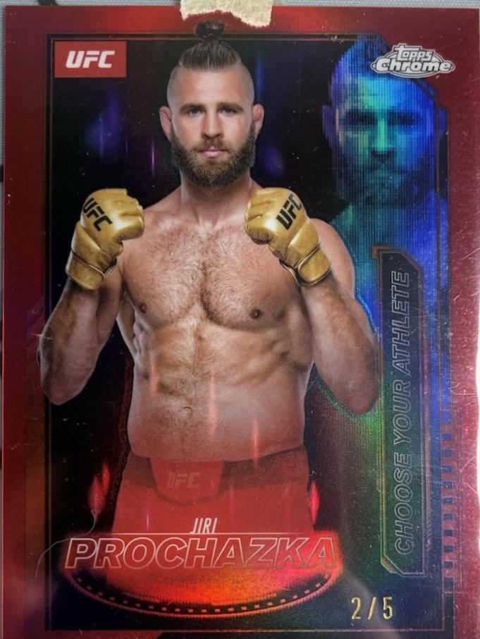 Jiri Prochazka 2025 Topps Chrome UFC Mission Control #MCL-15 Red Refractor