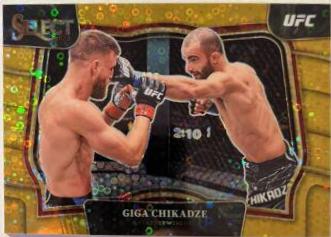 Giga Chikadze 2023 Panini Select UFC Octagonside #210 Gold Disco