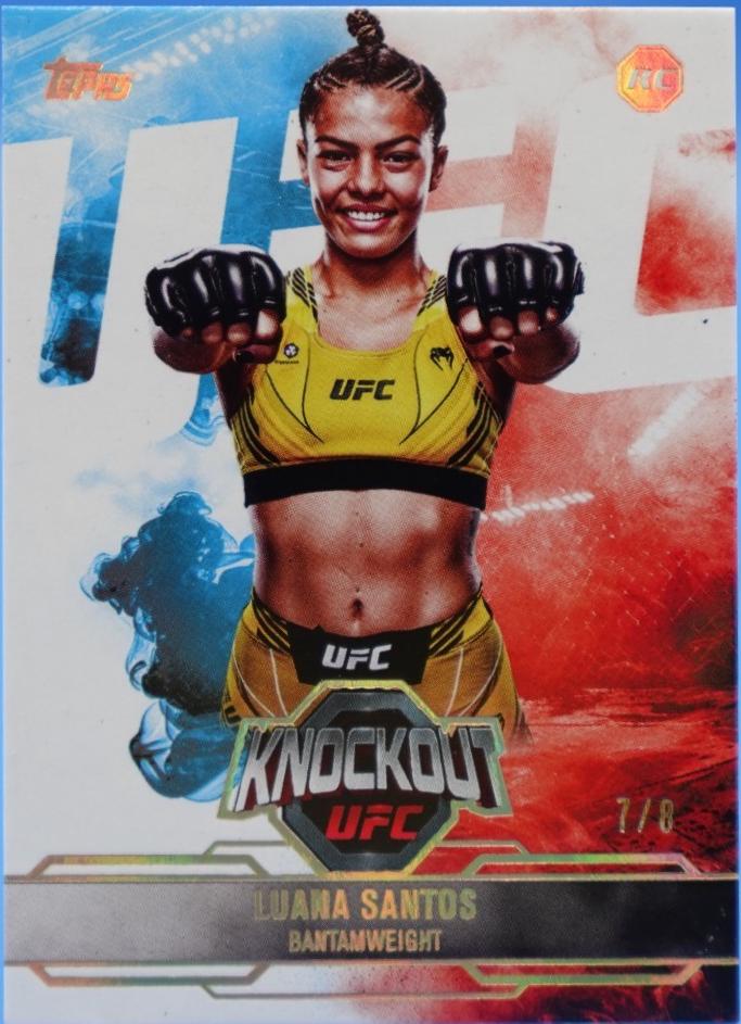 Luana Santos 2025 Topps Knockout UFC Base #35 Holo Gold
