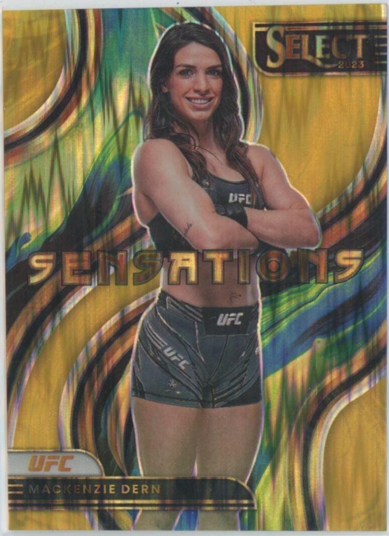Mackenzie Dern 2023 Panini Select UFC Sensations #18 Gold Flash
