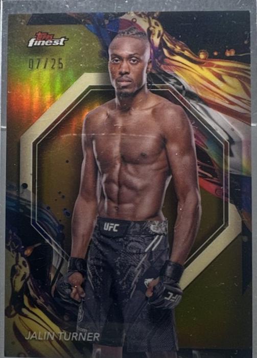 Jalin Turner 2024 Topps Finest UFC Base Uncommon #137 Gold Refractor