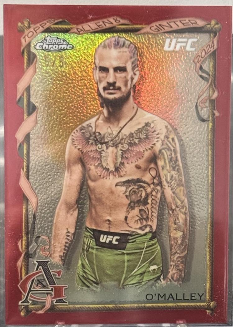 Sean O'Malley 2024 Topps Chrome UFC Allen & Ginter #AAG-23 Red Refractor