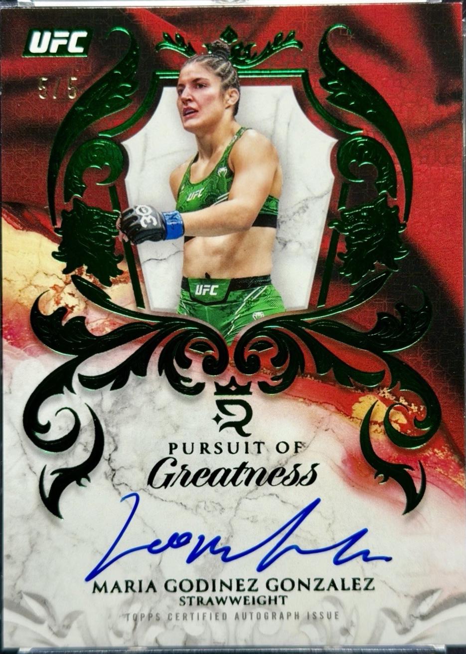Maria Godinez Gonzalez 2025 Topps Royalty UFC Pursuit of Greatness Signatures #POG-MG Blue