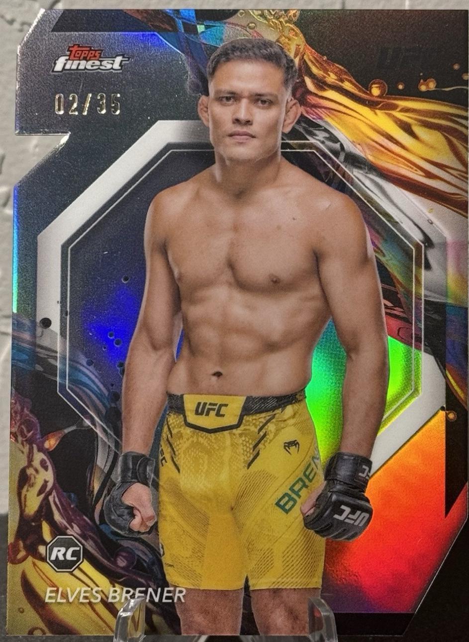 Elves Brener 2024 Topps Finest UFC Base Uncommon #185 Die-Cut Refractor