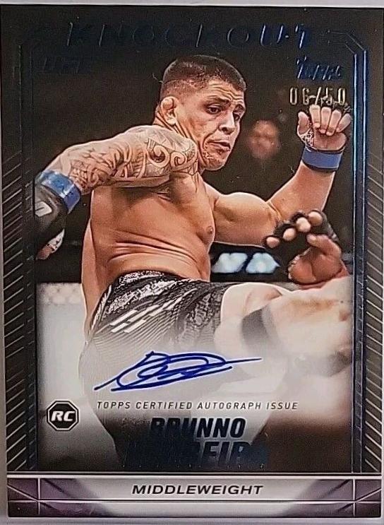 Brunno Ferreira 2024 Topps Knockout UFC Knockout Autographs #KNA-BFA Blue