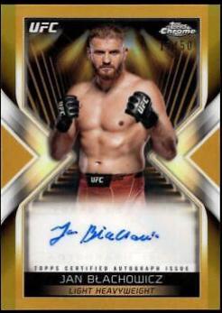 Jan Błachowicz 2024 Topps Chrome UFC Main Event Autographs #MEA-JBL Gold Refractor