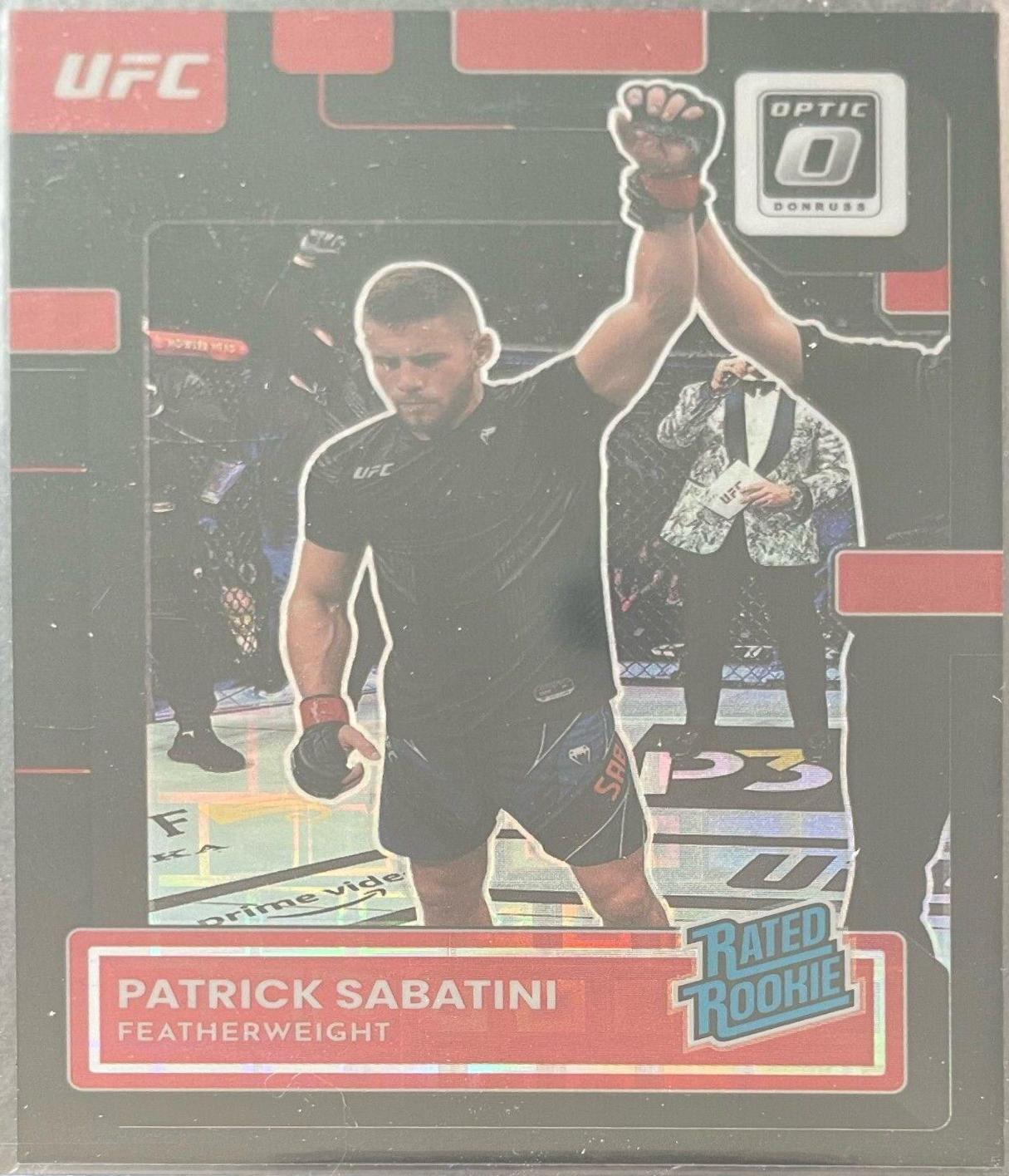 Patrick Sabatini 2023 Panini Donruss Optic UFC Base #143 Black Pandora