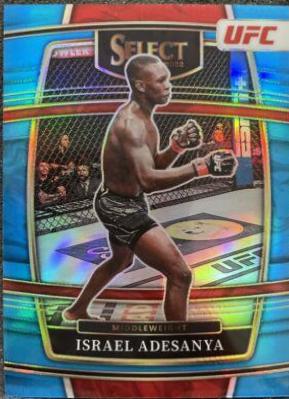 Israel Adesanya 2022 Panini Select UFC Concourse #25 Blue Prizm