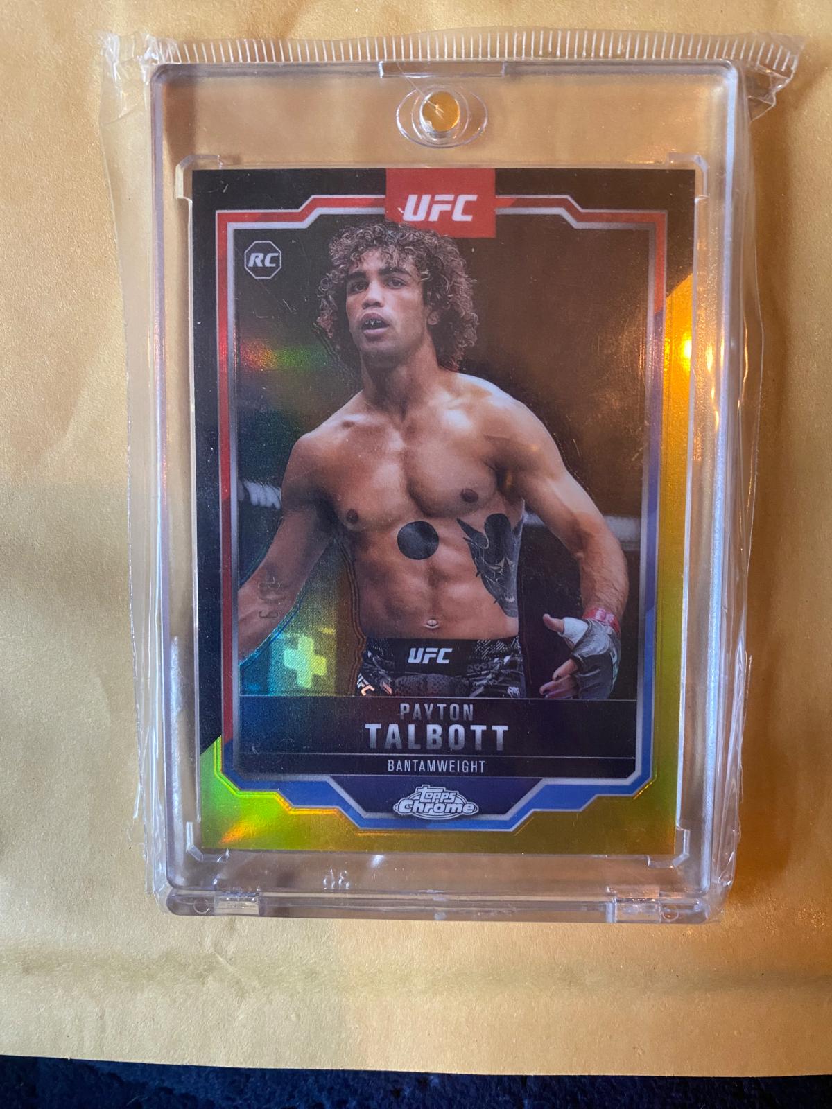 Payton Talbott 2025 Topps Chrome UFC Base #141 Black & Gold Refractor