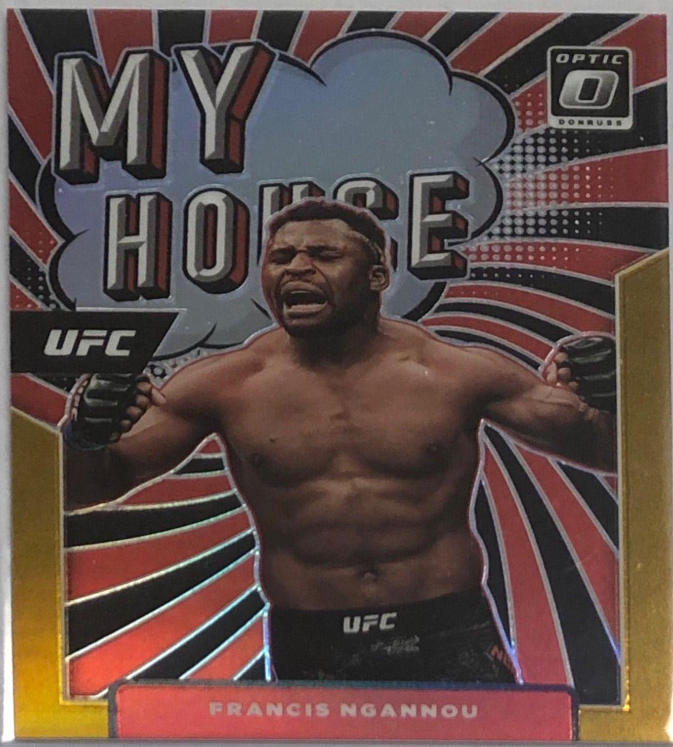 Francis Ngannou 2022 Panini Donruss Optic UFC My House #4 Gold