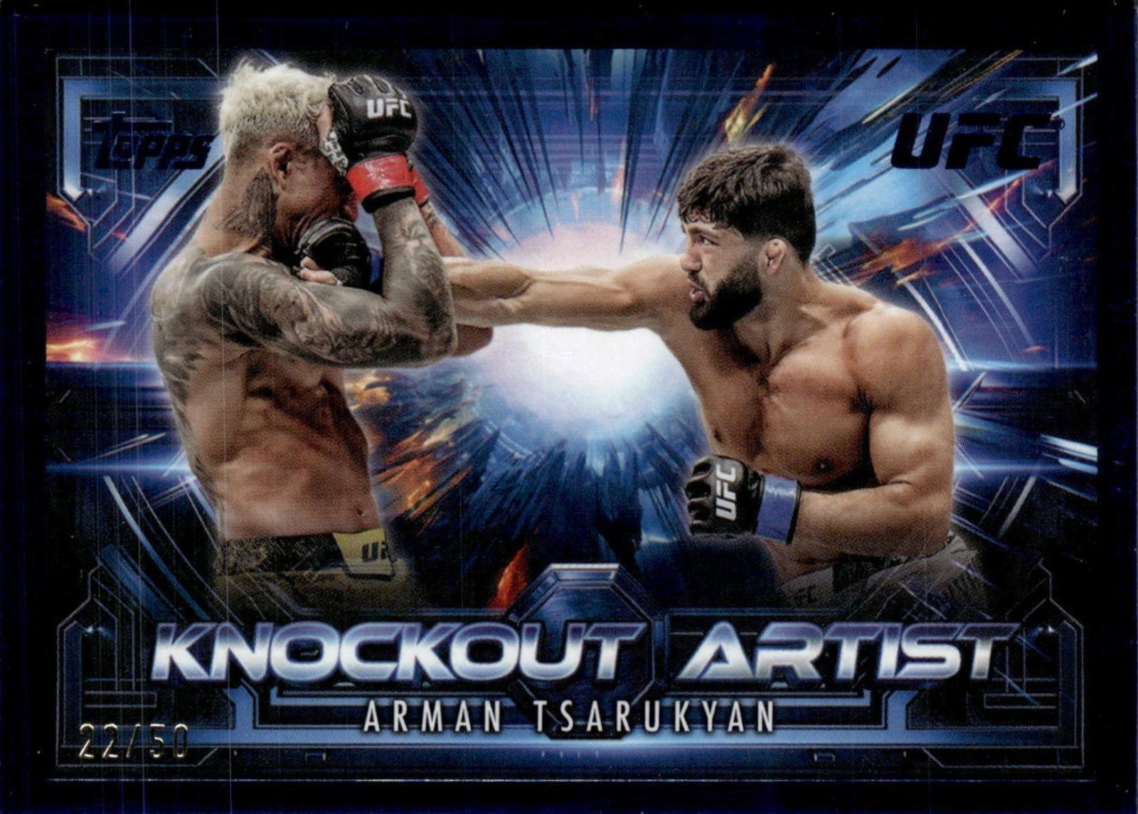 Arman Tsarukyan 2025 Topps Knockout UFC Knockout Artists #KA-25 Blue