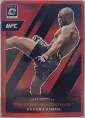 Kamaru Usman 2022 Panini Donruss Optic UFC Also Known As #20 Red