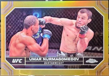 Umar Nurmagomedov 2024 Topps Chrome UFC Base #189 Gold Refractor