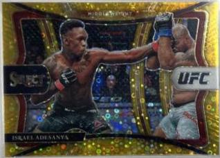 Israel Adesanya 2021 Panini Select UFC Premier Level #134 Gold Disco