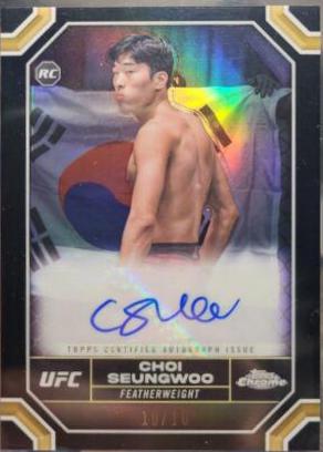 SeungWoo Choi 2024 Topps Chrome UFC Chrome Rookie Autographs #CRA-SWC Black Refractor