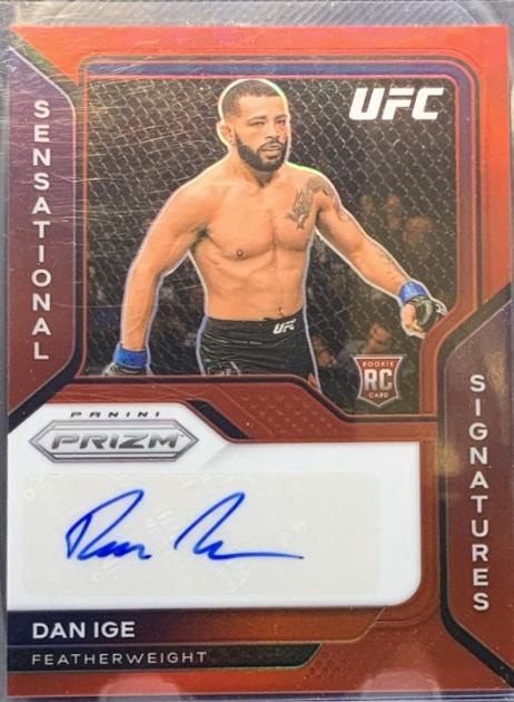 Dan Ige 2021 Panini Prizm UFC Sensational Signatures #SS-DIG Red