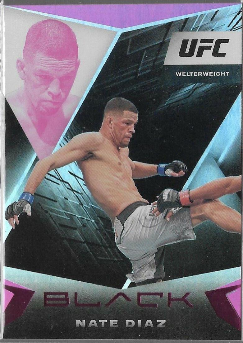 Nate Diaz 2021 Panini Chronicles UFC Base Black #118 Pink