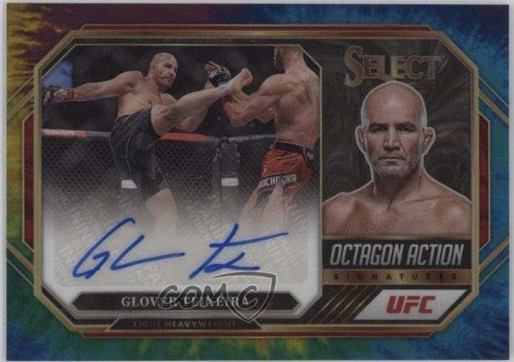 Glover Teixeira 2023 Panini Select UFC Octagon Action Signatures #5 Tie-Dye