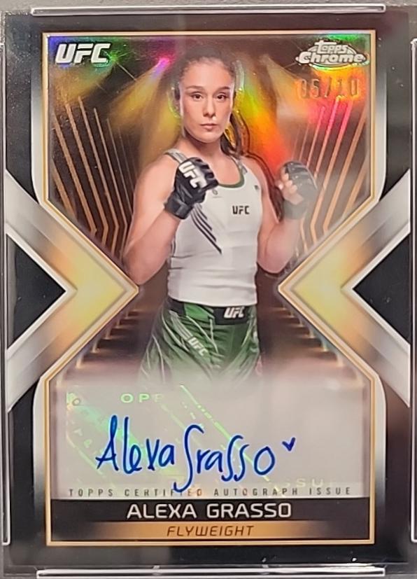 Alexa Grasso 2024 Topps Chrome UFC Main Event Autographs #MEA-AGR Black Refractor