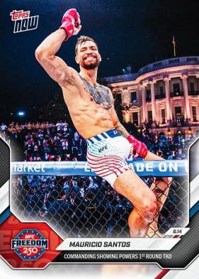 Mauricio Ruffy Topps Now UFC Base #21 Red Foil