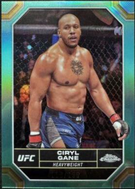 Ciryl Gane 2024 Topps Chrome UFC Base #47 Aqua Refractor