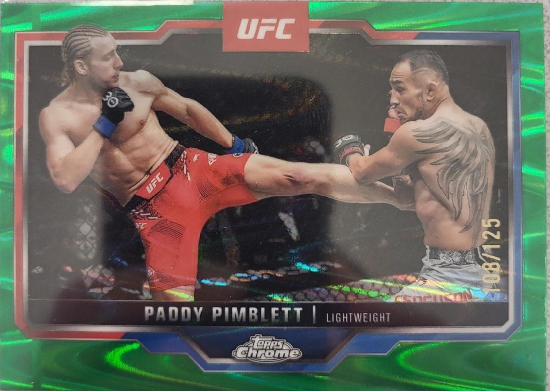 Paddy Pimblett 2025 Topps Chrome UFC Base #177 Green Wave