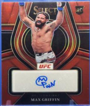 Max Griffin 2022 Panini Select UFC Rookie Signatures #RS-MXG Red