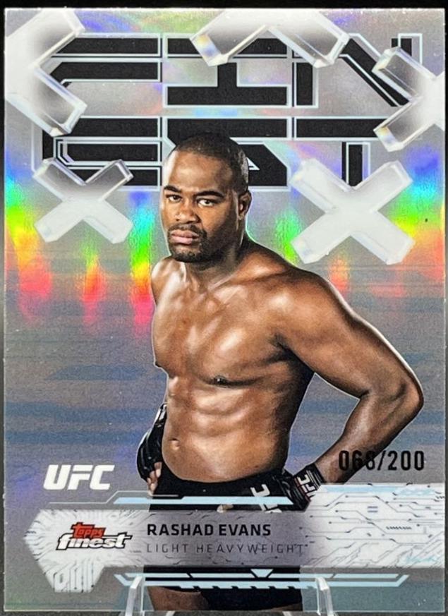 Rashad Evans 2025 Topps Finest UFC Base Common #86 Blue Refractor
