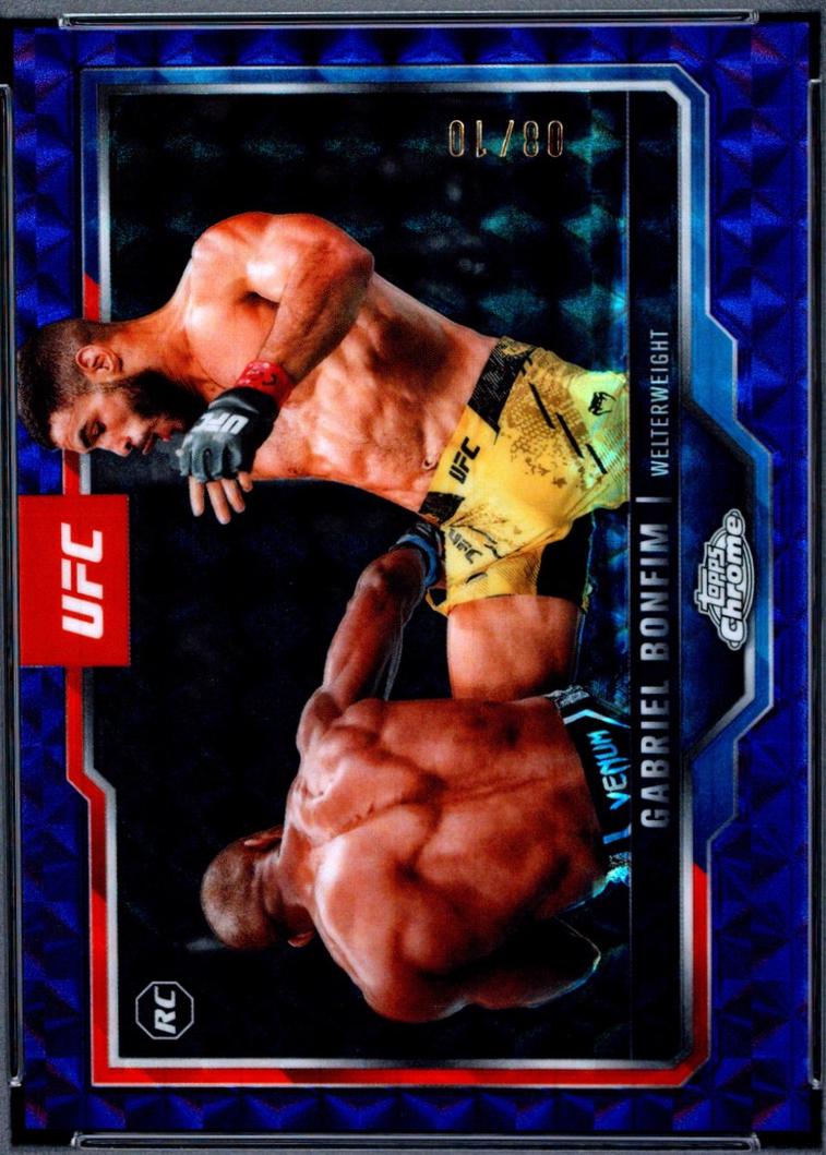 Gabriel Bonfim 2025 Topps Chrome UFC Base #26 Purple Geometric Refractor