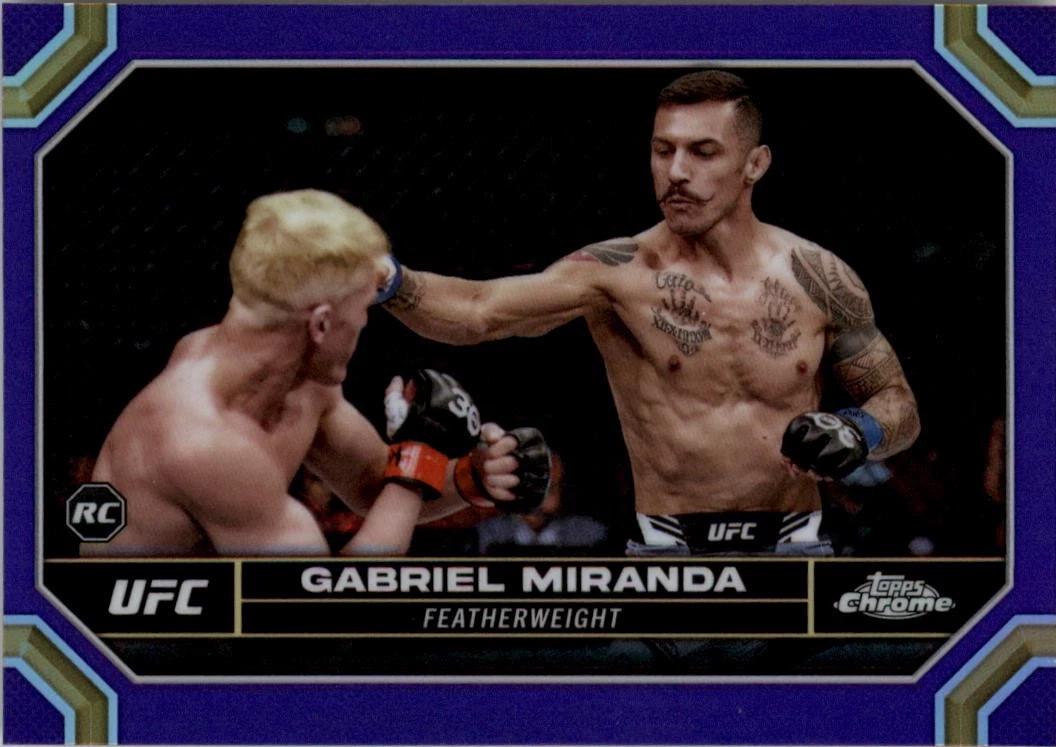 Gabriel Miranda 2024 Topps Chrome UFC Base #38 Purple Refractor