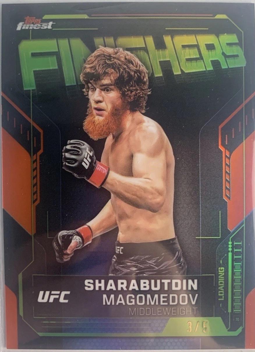 Shara Magomedov 2025 Topps Finest UFC Finishers #FN-11 Red Refractor