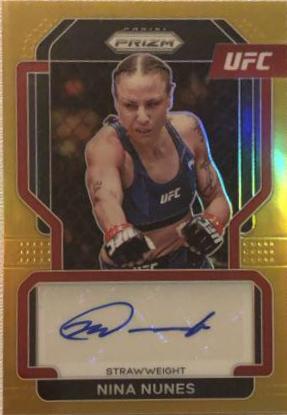 Nina Nunes 2022 Panini Prizm UFC Signatures #23 Gold