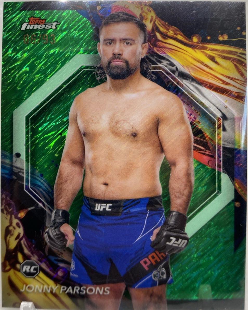 Jonny Parsons 2024 Topps Finest UFC Base Uncommon #109 Green Shimmer Refractor