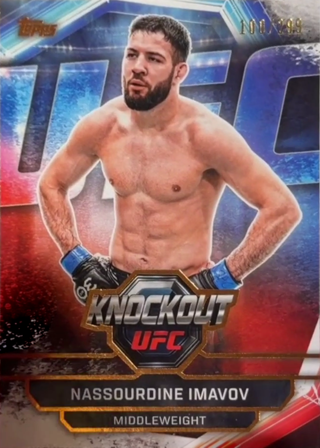 Nassourdine Imavov 2026 Topps Knockout UFC Base #16 Red
