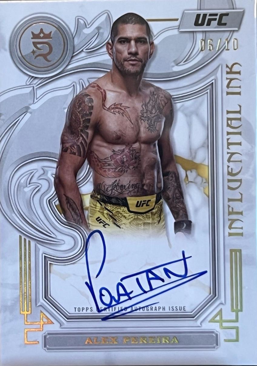 Alex Pereira 2024 Topps Royalty UFC Influential Ink #IIA-APA Gold