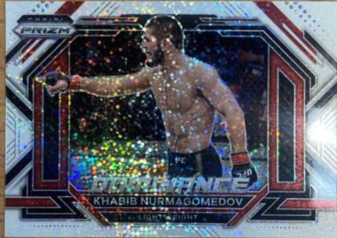 Khabib Nurmagomedov 2023 Panini Prizm UFC Dominance #18 White Sparkle