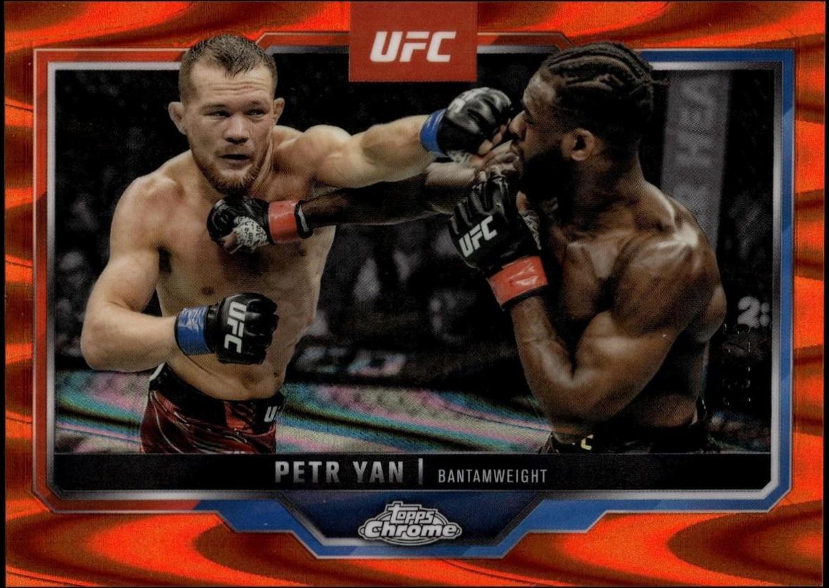 Petr Yan 2025 Topps Chrome Sapphire UFC Base Sapphire #116 Orange Sapphire