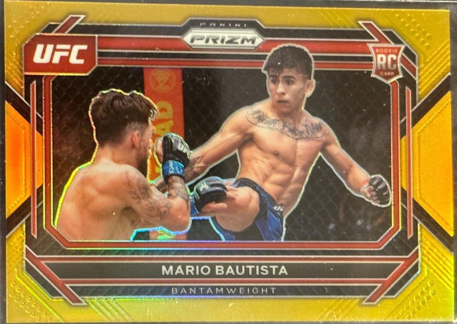 Mario Bautista 2023 Panini Prizm Under Card UFC Base #17 Gold