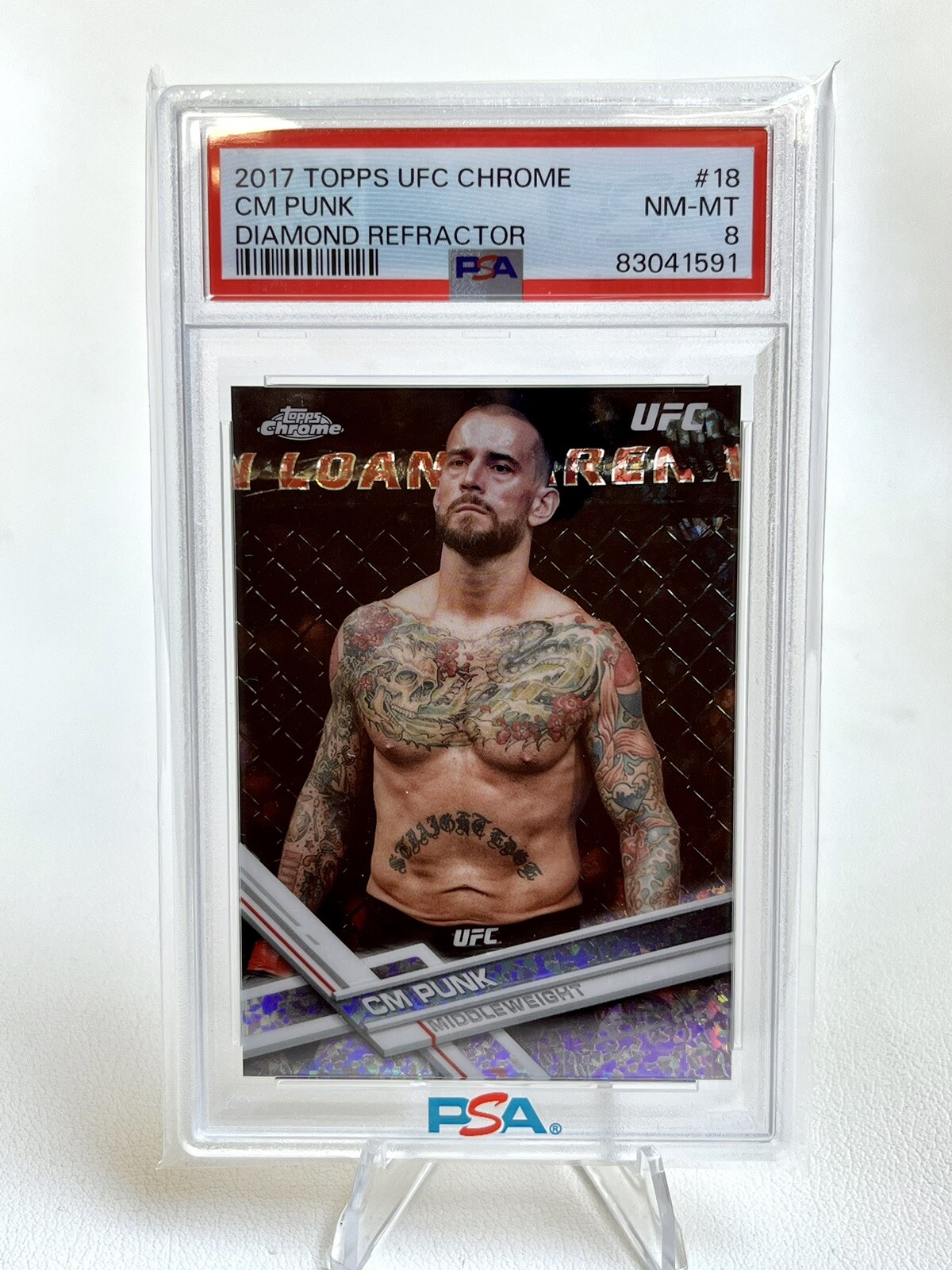 CM Punk 2017 Topps Chrome UFC Base #18 Diamond Hot Box