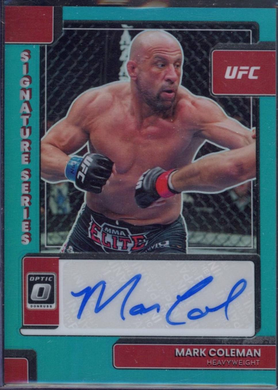 Mark Coleman 2023 Panini Donruss Optic UFC Signature Series #20 Teal