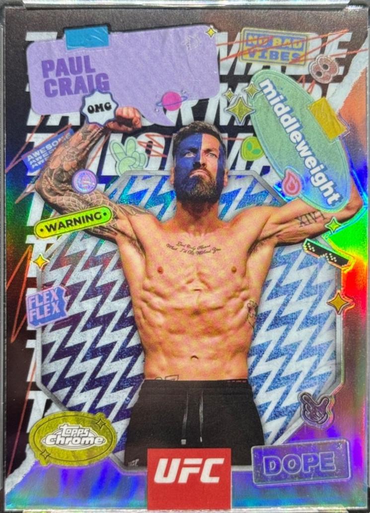 Paul Craig 2025 Topps Chrome UFC Tailor Made #TRM-6 Refractor