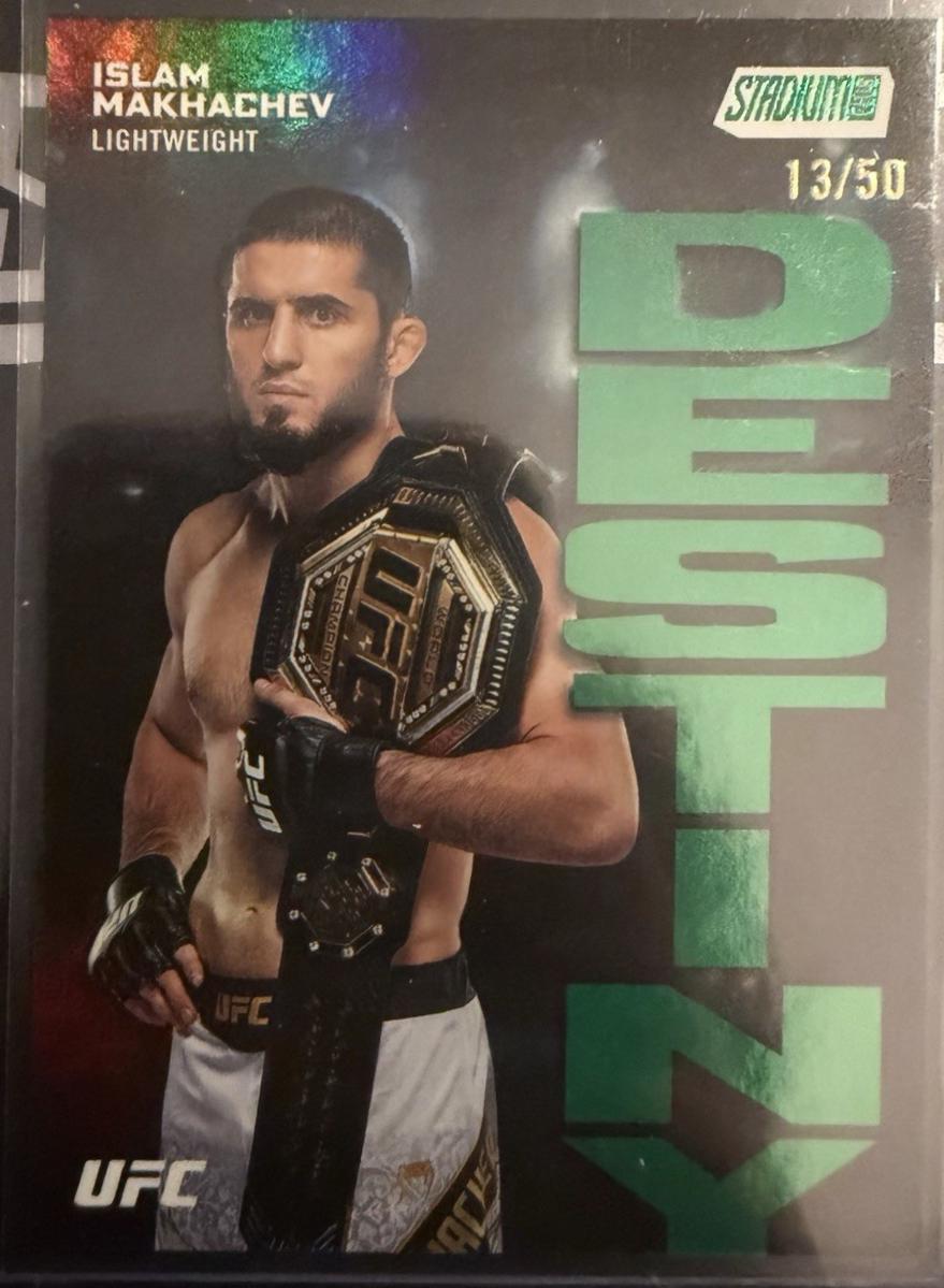 Islam Makhachev 2025 Topps Stadium Club UFC Dynasty and Destiny #DD-2 Green
