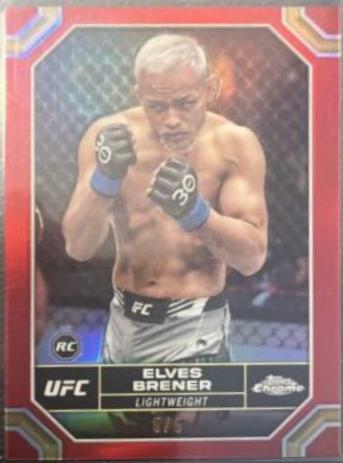 Elves Brener 2024 Topps Chrome UFC Base #29 Red Refractor