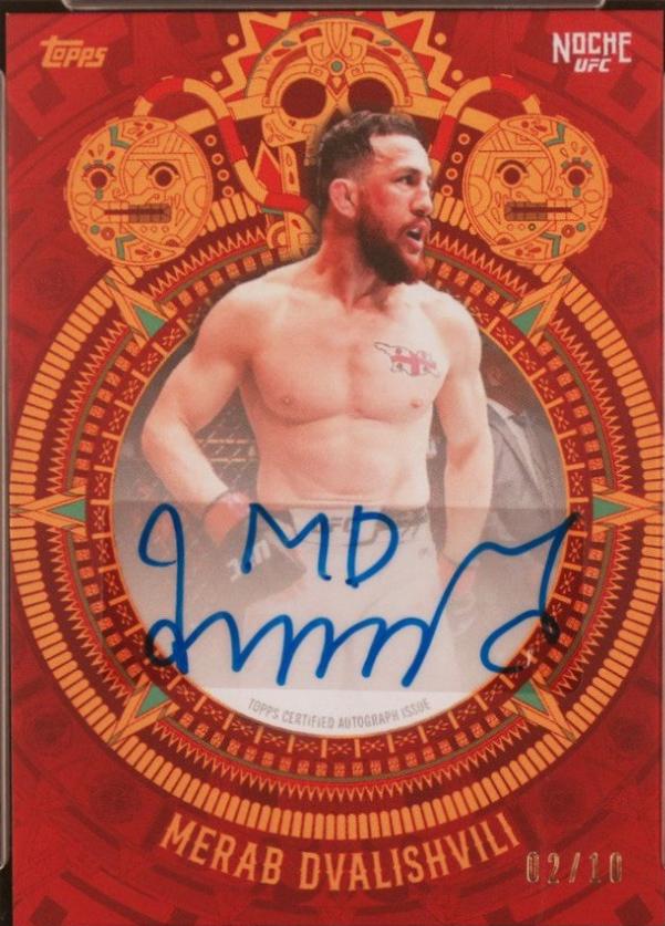 Merab Dvalishvili 2024 Topps Noche UFC Base Autographs #2A Red