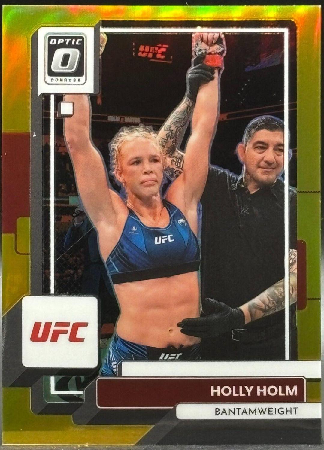 Holly Holm 2023 Panini Donruss Optic UFC Base #30 Gold