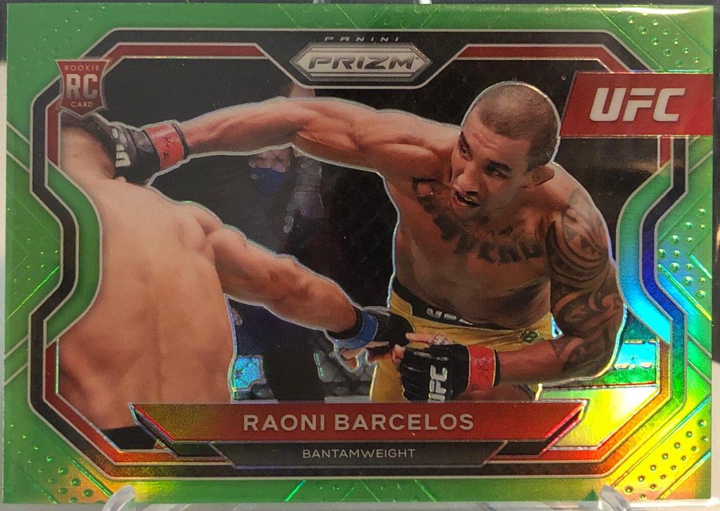Raoni Barcelos 2021 Panini Prizm UFC Base #175 Neon Green
