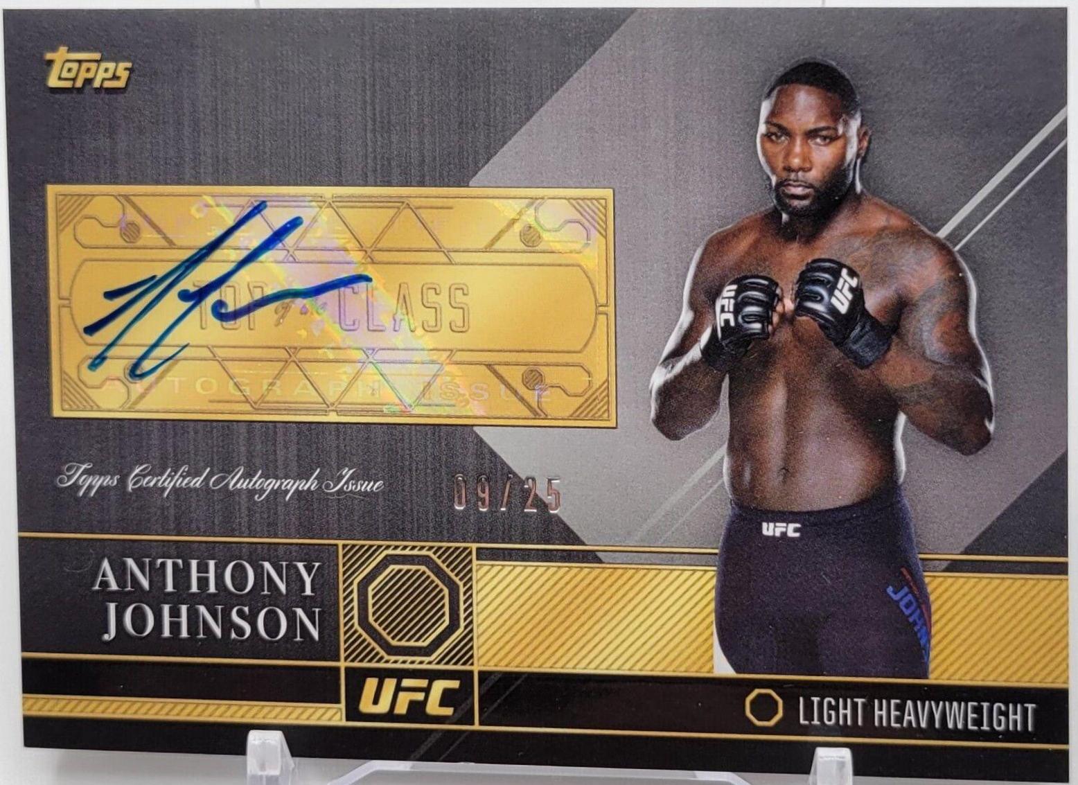 Anthony Johnson 2016 Topps UFC Top of the Class Top of the Class Autographs #TCA-AJ Silver